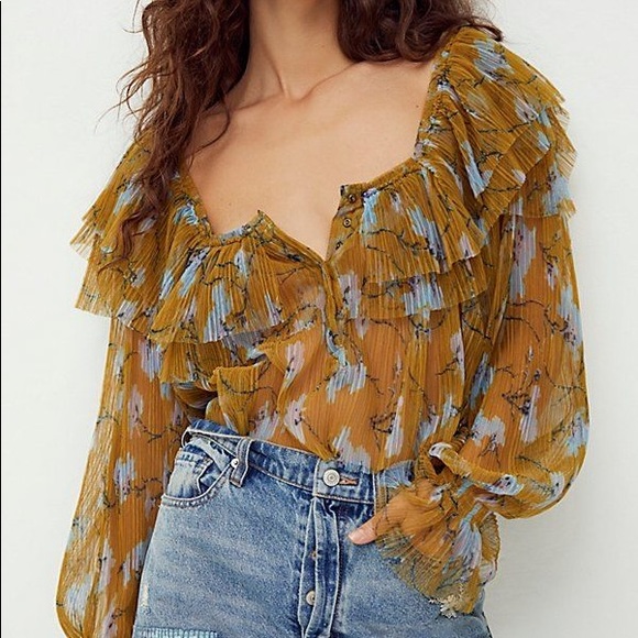 Free People Tops - Free People Frills And Thrills Top